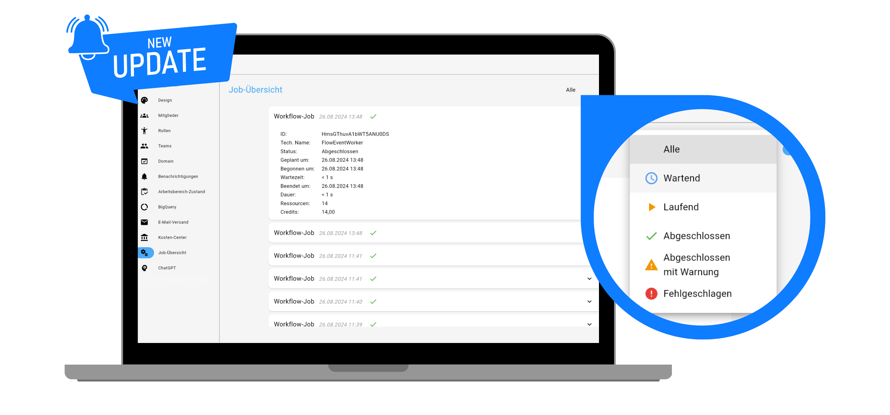 release job dashboard